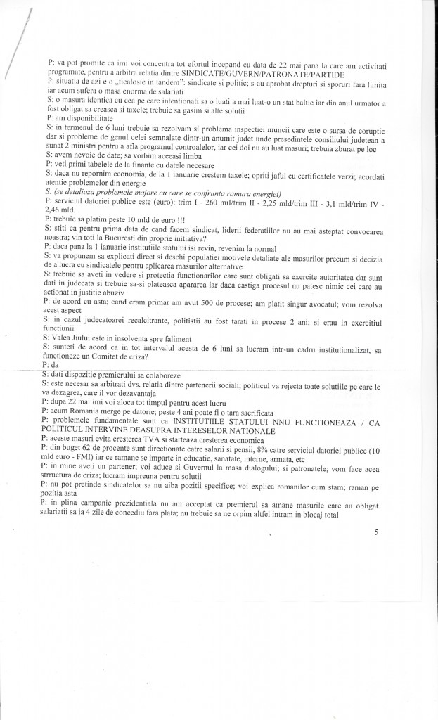 Intalnire Presedinte-Sindicate Palatul Cotroceni 09.05.10 pag.5