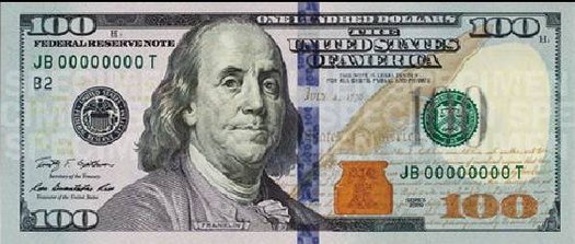 bancnota 100 dolari fata